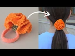 🌼Fast & Easy Crochet Hair Tie – Carnation Flower in Just 10 Minutes!