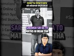 Saransh Sir ki Maths Weak thi 💀🤯| IIT Motivation #shorts #esaral #iit #jee