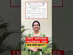 IBPS Revised Calendar Out 🔴 #ibps #ibpsrrb #ibpscalendar #shortsfeed #shorts