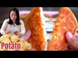 🥔NO OVEN❗️INCREDIBLY DELICIOUS Potato & Flour Pancake Stuffed with Cheese & Bulgogi  🥔Hotteok 감자호떡