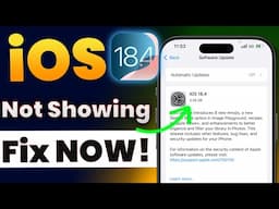 iOS 18.4 Update Not Showing on Your iPhone? Fix iOS 18.4 Not Showing in Hindi