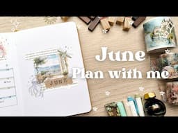 June 2025 Bullet journal Plan with me House by the sea 🌊💚