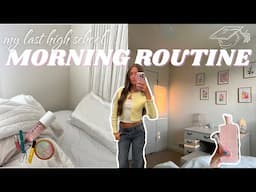 my last HIGH SCHOOL morning routine *end of senior year* | makeup routine, grwm, + yapping