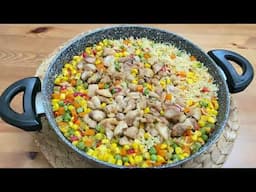 PİLAF RECİPE ♥ WİTH CHICKEN / EASY AND QUICK RECİPE /