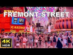 [4K HDR] Fremont Street Las Vegas Friday Night Walking Tour | 2025 | Downtown Las Vegas