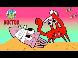 Fake Doctor Challange 🦀 Baby Got a Boo Boo 🎶 Funny Music Cartoon for Kids 🥳