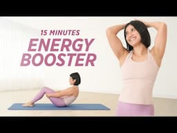15 MINUTE Energy Booster Workout (For When You're Tired) | Beginner Pilates Workout