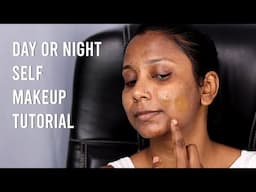 Self Makeup With White Saree / Sweat Resistant Makeup/ Day Or Night Self Makeup Tutorial
