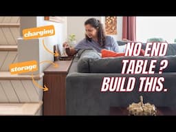 DIY Sofa Table with Hidden Charging & Storage | Perfect for Sectionals!