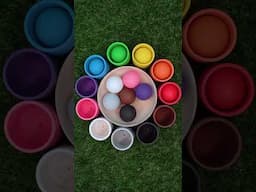 MATCH the colors! Which ball goes into which cup? #shorts #cocomelon #song #nurseryrhymes #learning