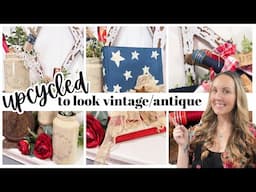 THRIFTED & UPCYCLED home decor  DIY's - Turning JUNK into Patriotic decor - DIY CROCKS