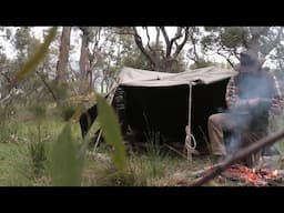 Vintage Style Bush Camp. Australian Bushman.