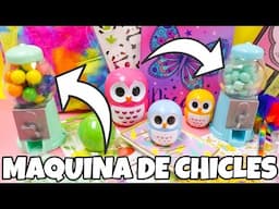 MAQUINA DE CHICLES que FUNCIONA,los materiales para manualidades mas lindos