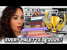 RANKING EVERY EYESHADOW PALETTE I TRIED IN 2025!!! it's been a DRY year..