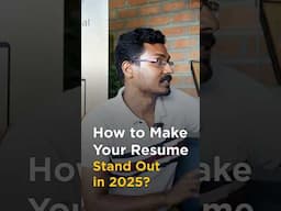 🔥How to Make Your Resume Stand Out in 2025 ? #shorts #simplilearn