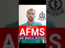 AFMS SSC Interview #shorts | Armed Medical Officer interview tips