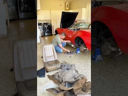 Surprised my husband with his dream car - then he ripped it apart 😅 #corvette #restoration #rvlife