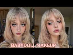 "babydoll" makeup (trying anime lashes)