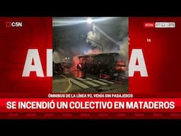 SE INCENDIÓ un COLECTIVO en MATADEROS