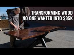 Junk Wood Transformed into A $35K Table