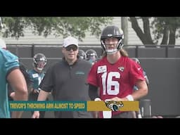 Jaguars' Trevor Lawrence talks recovery from shoulder surgery; first Father's Day