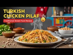 Authentic Turkish Chicken Pilaf | How to Make Rice Street Food Style Recipe