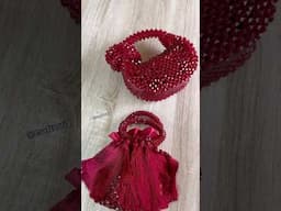 Timeless beauties in burgundy✨#beadbag #handmadewithlove #handmade #diy #beads