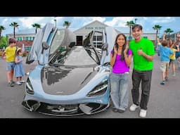Dropping Our Little Sister Off At School in a McLaren 765LT!