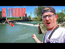What's Hiding Beneath This UNEXPLORED ROLLER DAM?!? (Desolate River Fishing)