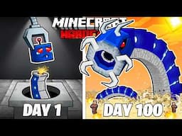 I Survived 100 Days as a MECHA WORM in HARDCORE Minecraft