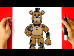 How to DRAW WITHERED FREDDY - Five Nights at Freddy's - FNAF 2