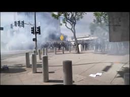 TEAR GAS and Clashes in LA During "No Kings" Protest