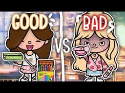 GOOD STUDENT VS BAD STUDENT 🏫✏️ || *WITH VOICE* 🎙️|| Toca Boca TikTok Roleplay 🩵🌈