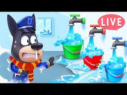🔴LIVE | Don't Waste Water | Save the Earth | Cartoon | Safety Rules for Kids | Sheriff Labrador
