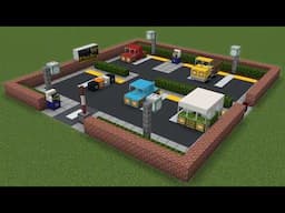 Minecraft Tutorial: How To Make A Car Park Including | Car | Truck | Van | Motor Cycle