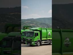 Front Loader, Side Loader & Rear Loader Garbage Trucks Starting Their Routes #DreamScreenAI #shorts
