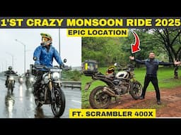 FINALLY 1ST MONSOON RIDE BEGINS & This Bike Surprised Me | Crazy Location in Maharashtra- WanderSane