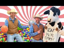 Cowboy Jack Works at Chick Fil A and Explores a Playplace for Kids