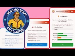 HOW TO COMPLETE THE MACHO MAN CHALLENGE | become a police officer | Bitlife