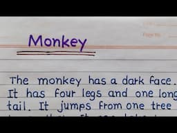 Monkey english essay // Monkey essay // Paragraph on monkey // AJ Pathshala //