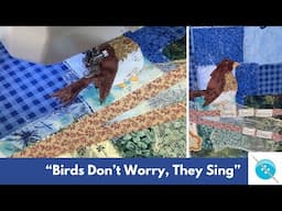 Bird Mini Wall Quilt, Printing Words on Fabric