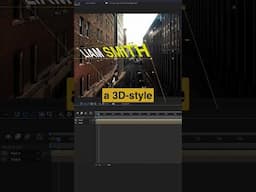 Hollywood-Style Titles in Seconds! #aftereffects #titleanimation