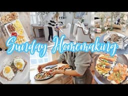 DAY IN THE LIFE // SUNDAY HOMEMAKING FOR MY FAMILY OF 6 // decorating, cooking and cleaning!