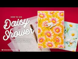 How To Use Spellbinders Daisy Shower BetterPress Plate & Stencils