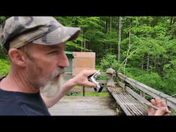 How I personally aim a slingshot. It's great fun. Aim small.