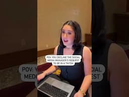 POV: You decline the social media manager's request