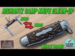 Vintage Solingen Richartz Camp Knife returned to former glory! Zero to Hero Restoration & Clean Up!