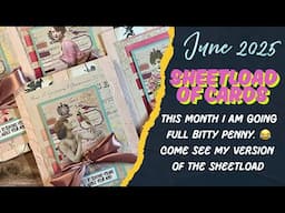 Shabby Chic 5x7 cards with pockets #sheetloadofcards June 2025