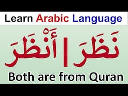 Arabic Verbs in the Quran: What’s the Difference Between نظر and أنظر?