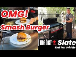 Weber Slate - Crispy Juicy Smash Burger on NOT a Blackstone Flat Top Griddle